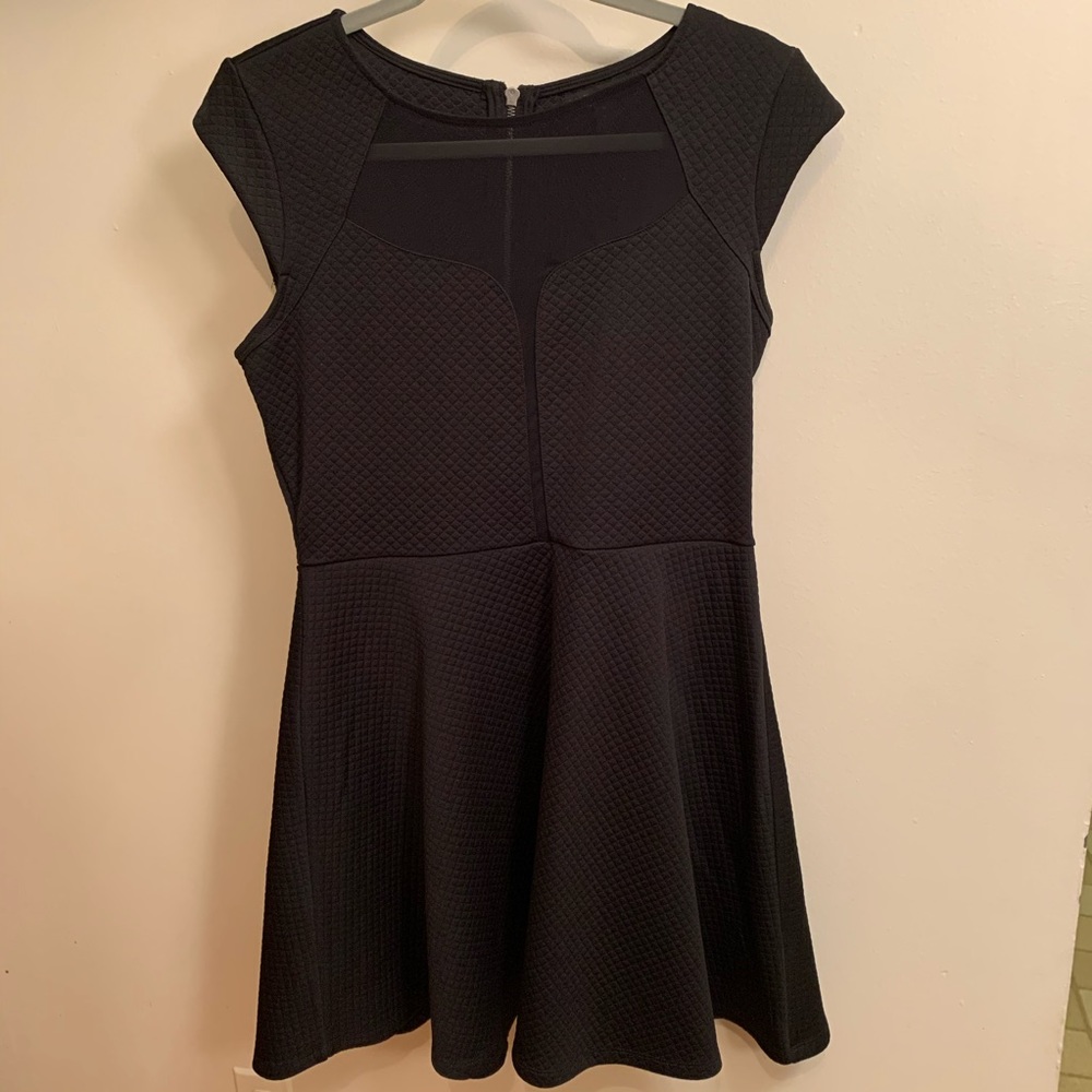 Black dress with mesh